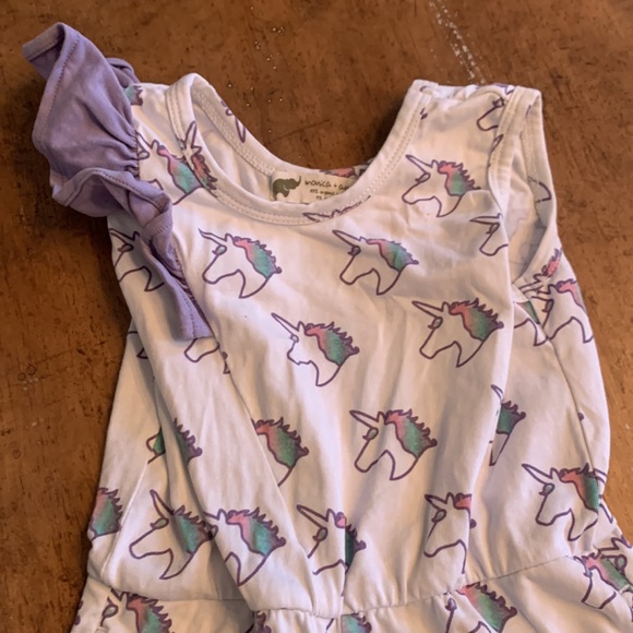 Monica + Andy Unicorn Romper/ Jumpsuit - Picture 3 of 4